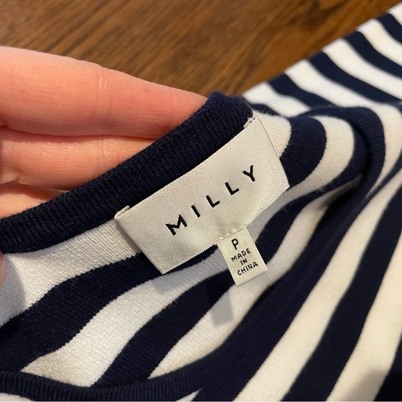 Milly Striped Elbow Sleeve Midi Dress - Picture 5 of 10